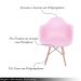 Cadeira Sala de Jantar Charles Melbourne com Base de Madeira Rosa L15 - Facthus