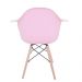 Cadeira Sala de Jantar Charles Melbourne com Base de Madeira Rosa L15 - Facthus