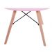 Cadeira Sala de Jantar Charles Melbourne com Base de Madeira Rosa L15 - Facthus