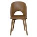 Cadeira Sala de Jantar Madeira Maciça Hadassa PU Marrom/Nogueira G13 - Gran Belo