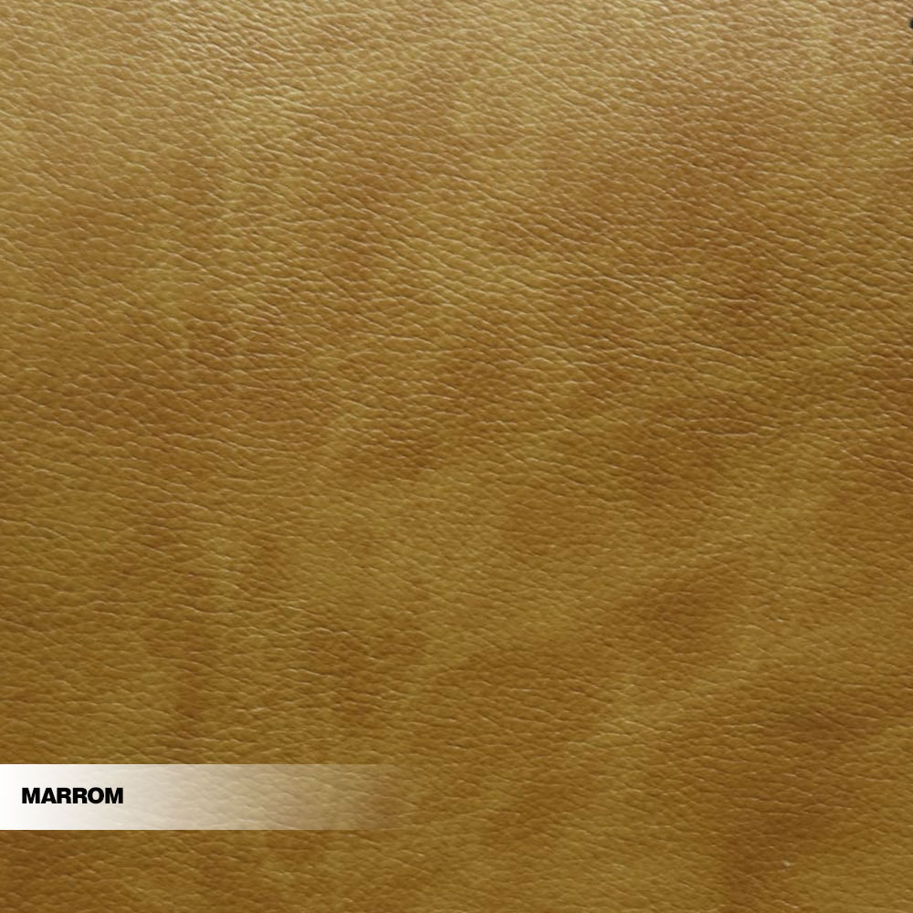 Cadeira Sala de Jantar Madeira Maciça Hadassa PU Marrom/Nogueira G13 - Gran Belo