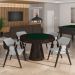 Cadeira Sala de Jantar e Jogos Carteados Madeira Maciça Poker Linho Cinza/Capuccino G42 - Gran Belo