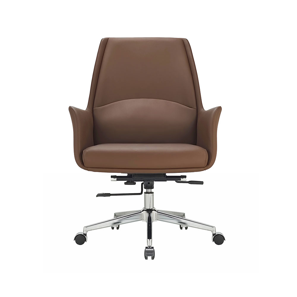 Cadeira de Escritório Office Diretor United Base Estrela com Rodízios PU Marrom G56 - Gran Belo