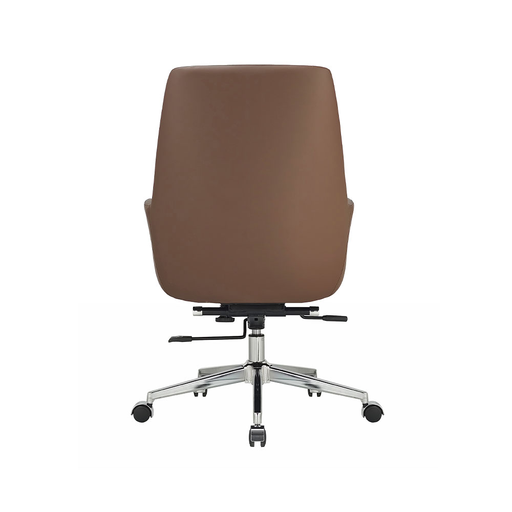 Cadeira de Escritório Office Diretor United com Rodízios Giratória Base Estrela PU Marrom G56 - Gran Belo