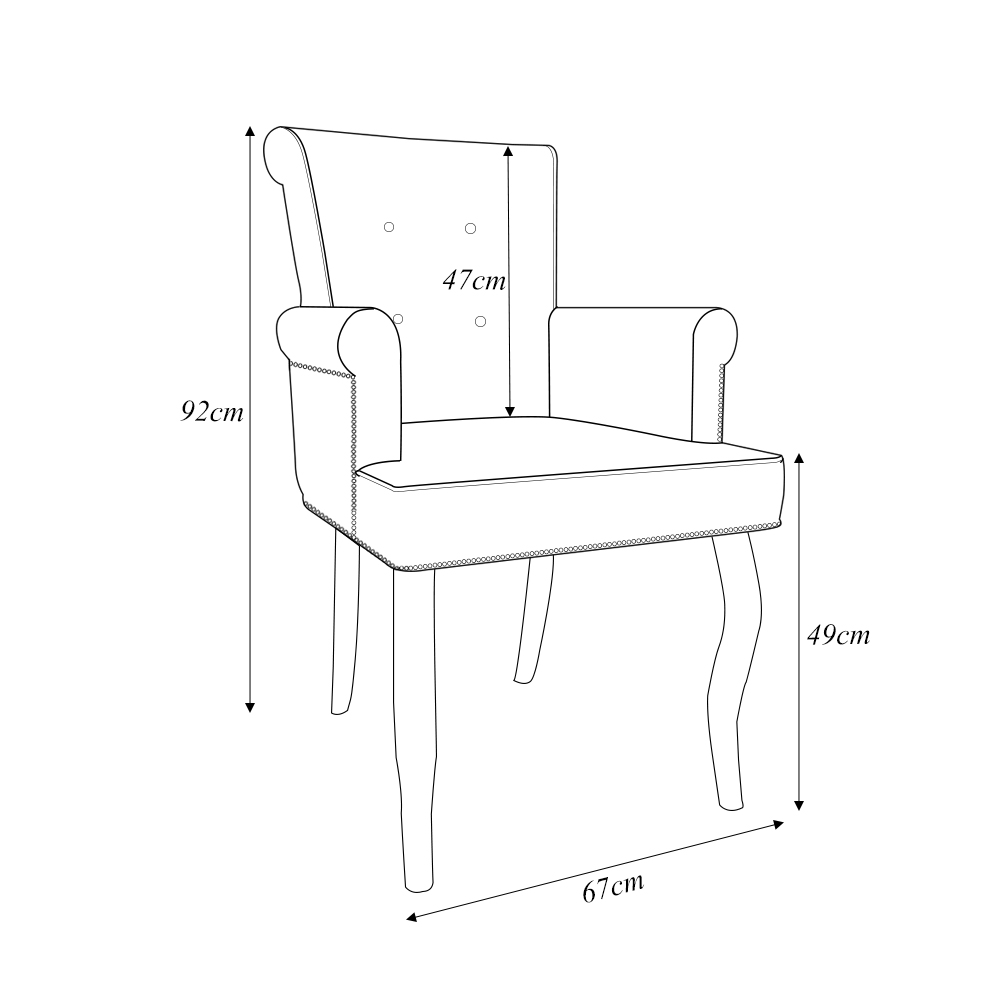 Cadeira de Jantar Belford Veludo Preto Pés de Madeira Design Sofisticado G48 -  Gran Belo