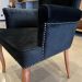 Cadeira de Jantar Belford Veludo Preto Pés de Madeira Design Sofisticado G48 -  Gran Belo