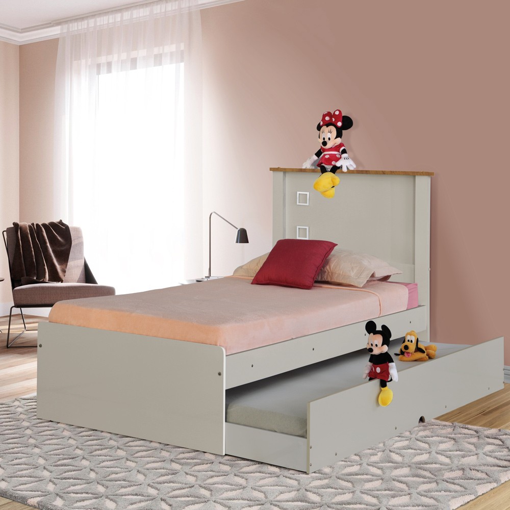 Cama Bibox Solteiro Reino Off White G68 - Gran Belo