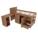 Cama Infantil Juvenil Multifuncional CM8021 MDP Amêndoa G69 - Gran Belo