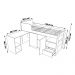 Cama Infantil Juvenil Multifuncional CM8021 MDP Branco G69 - Gran Belo