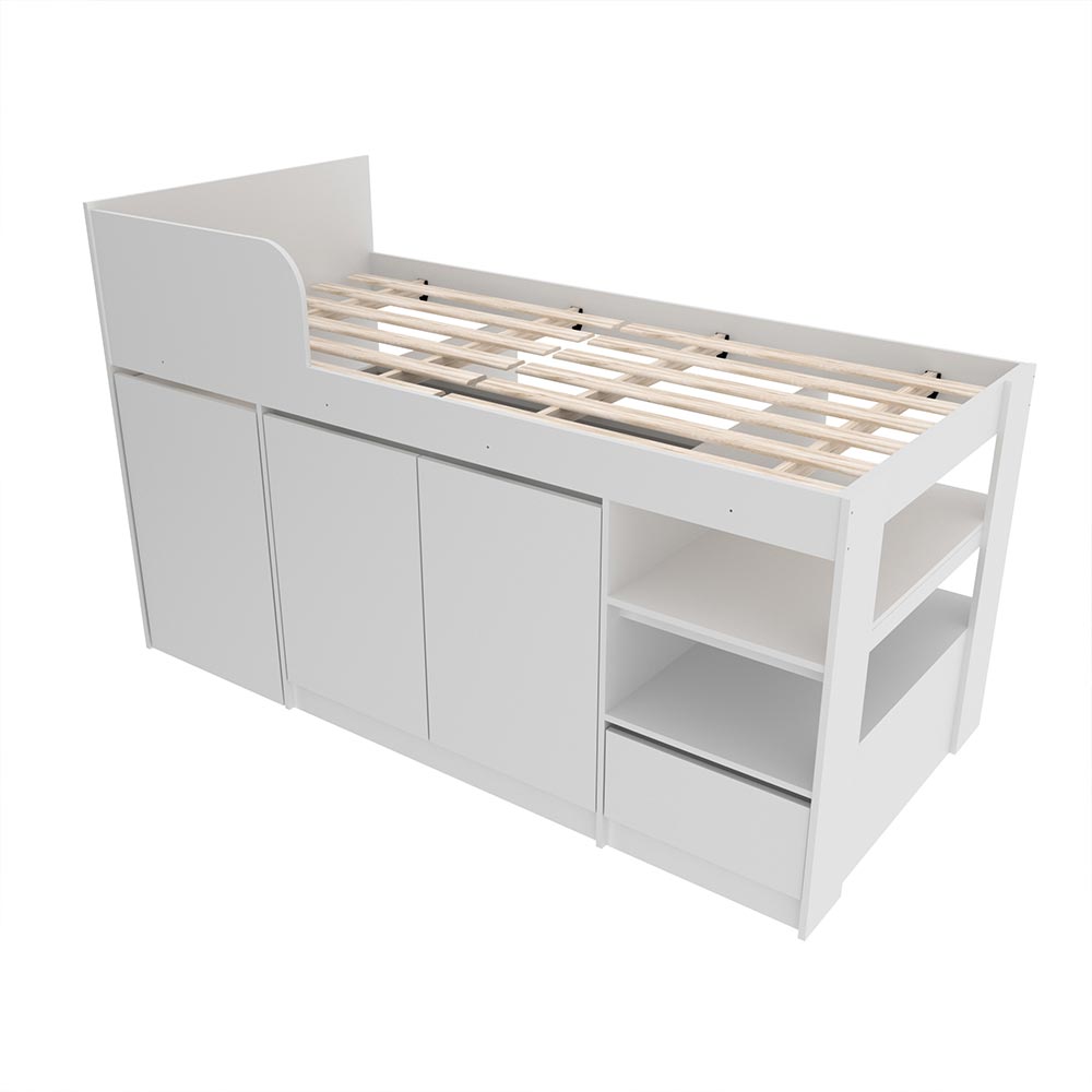 Cama Infantil Juvenil Multifuncional CM8021 MDP Branco G69 - Gran Belo