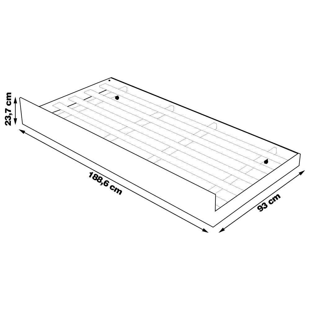 Cama auxiliar MDP CM8008 Branco G69 - Gran Belo