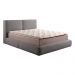Cama com Cabeceira Elva King Base no Chão Veludo Luxo Cinza G92 - Gran Belo
