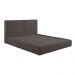 Cama com Cabeceira Elva King Base no Chão Veludo Luxo Marrom G92 - Gran Belo