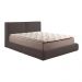 Cama com Cabeceira Elva King Base no Chão Veludo Luxo Marrom G92 - Gran Belo