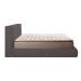 Cama com Cabeceira Elva King Base no Chão Veludo Luxo Marrom G92 - Gran Belo