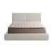 Cama com Cabeceira Elva King Base no Chão Veludo Luxo Off White G92 - Gran Belo