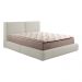 Cama com Cabeceira Elva King Base no Chão Veludo Luxo Off White G92 - Gran Belo