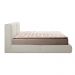 Cama com Cabeceira Elva King Base no Chão Veludo Luxo Off White G92 - Gran Belo