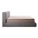 Cama com Cabeceira Elva Queen Base no Chão Veludo Luxo Cinza G92 - Gran Belo