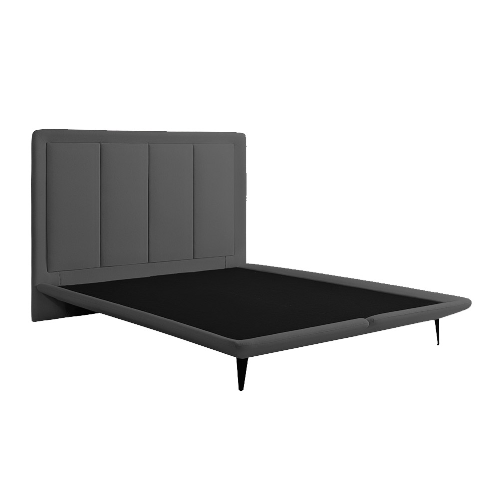 Cama com Cabeceira Pés de Ferro Monza King Linho Chumbo G92 - Gran Belo