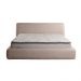 Cama com Cabeceira Pagani King Base no Chão Bouclê Bege G92 - Gran Belo