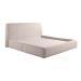 Cama com Cabeceira Pagani King Base no Chão Bouclê Branco G92 - Gran Belo
