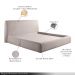 Cama com Cabeceira Pagani King Base no Chão Bouclê Branco G92 - Gran Belo