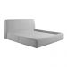 Cama com Cabeceira Pagani King Base no Chão Bouclê Cinza G92 - Gran Belo