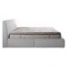 Cama com Cabeceira Pagani King Base no Chão Bouclê Cinza G92 - Gran Belo