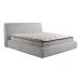 Cama com Cabeceira Pagani King Base no Chão Bouclê Cinza G92 - Gran Belo