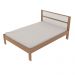 Cama de casal MDP CM8005 Amendoa/Branco G69 - Gran Belo