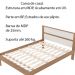 Cama de casal MDP CM8005 Amendoa/Branco G69 - Gran Belo