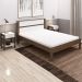 Cama de casal MDP CM8005 Nogal/Branco G69 - Gran Belo
