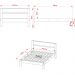 Cama de casal MDP CM8005 Nogal/Branco G69 - Gran Belo