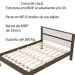 Cama de casal MDP CM8005 Nogal/Branco G69 - Gran Belo