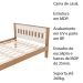 Cama de casal MDP CM8007 Amendoa/Branco G69 - Gran Belo