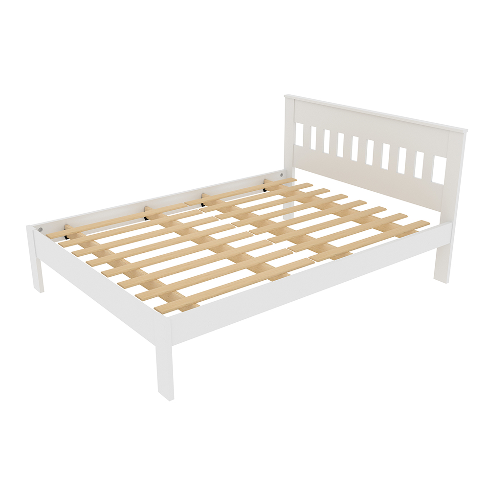 Cama de casal MDP CM8007 Branco G69 - Gran Belo