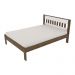 Cama de casal MDP CM8007 Nogal/Branco G69 - Gran Belo