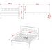 Cama de casal MDP CM8007 Nogal/Branco G69 - Gran Belo