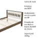Cama de casal MDP CM8007 Nogal/Branco G69 - Gran Belo