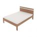 Cama de casal MDP CM8009 Amendoa/Branco G69 - Gran Belo