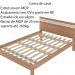Cama de casal MDP CM8009 Amendoa/Branco G69 - Gran Belo