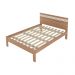 Cama de casal MDP CM8009 Amendoa/Branco G69 - Gran Belo