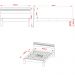 Cama de casal MDP CM8009 Nogal/Branco G69 - Gran Belo