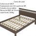 Cama de casal MDP CM8009 Nogal/Branco G69 - Gran Belo