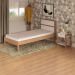 Cama de solteiro MDP CM8004 Amendoa/Branco G69 - Gran Belo