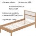 Cama de solteiro MDP CM8004 Amendoa/Branco G69 - Gran Belo