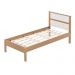 Cama de solteiro MDP CM8004 Amendoa/Branco G69 - Gran Belo