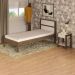 Cama de solteiro MDP CM8004 Nogal/Branco G69 - Gran Belo