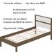 Cama de solteiro MDP CM8004 Nogal/Branco G69 - Gran Belo